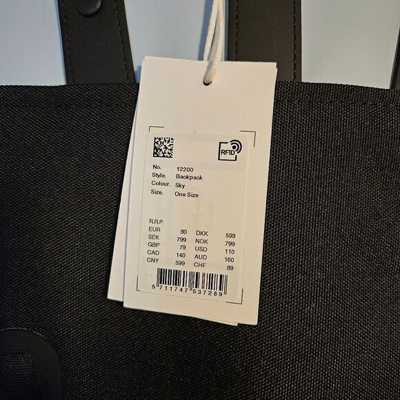 Rains Backpack Sky Light Blue Neutral Casual Unisex Waterproof Bag - Picture 8 of 9